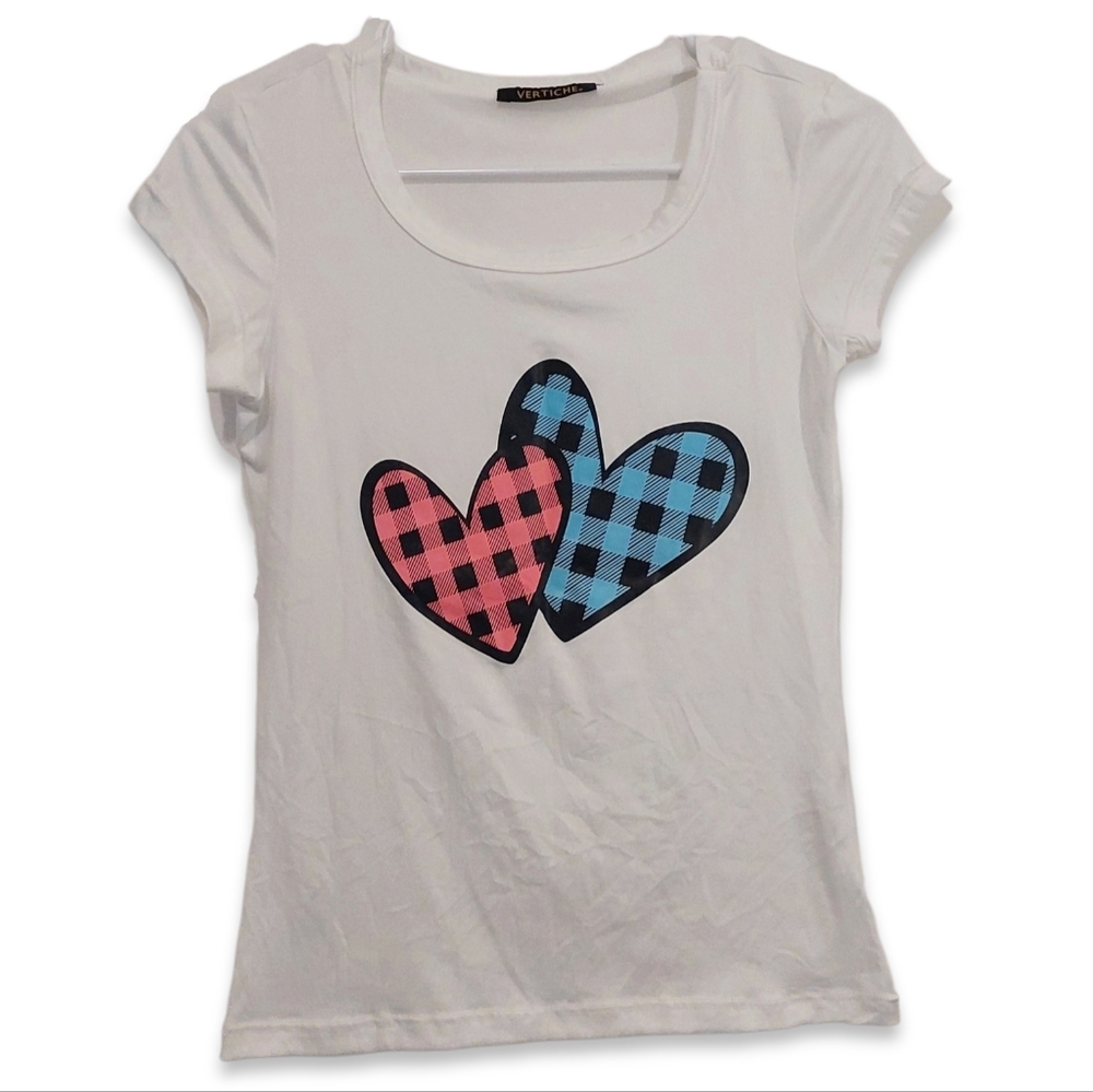 Vertiche - Girl's White Short Sleeve Tee Size S